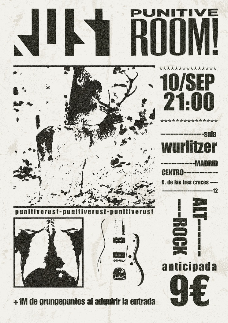 Cartel del concierto en Sala Wurlitzer, 10 de septiembre